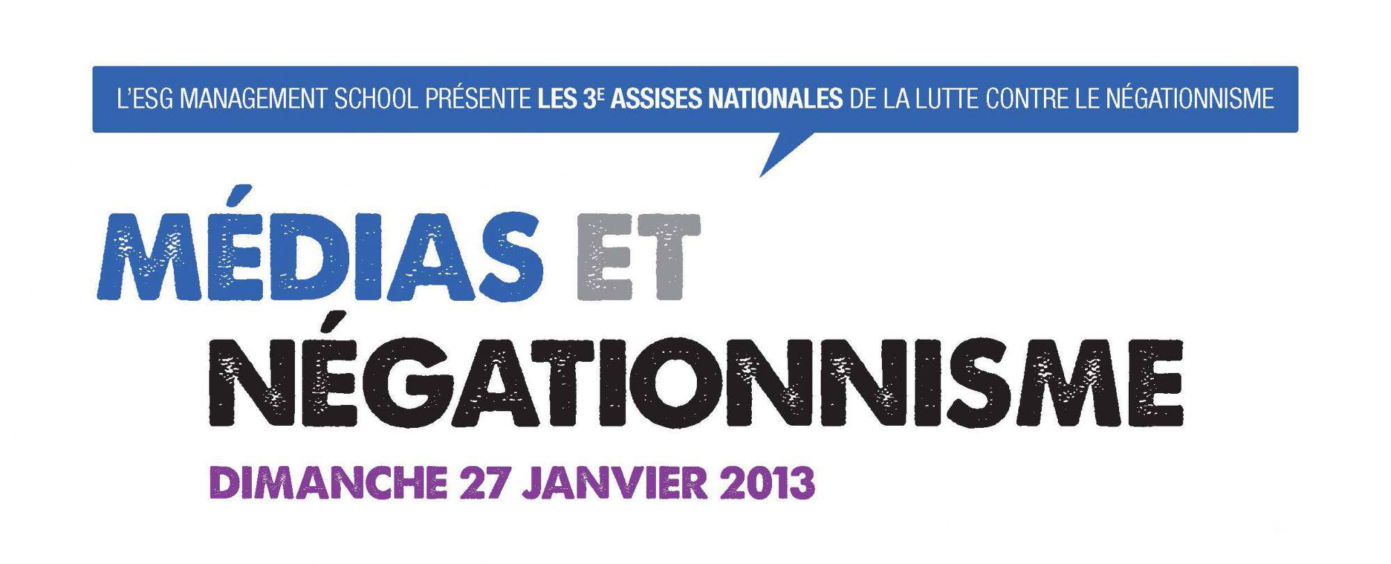 Assises Nationales de la lutte contre le Négationnisme le 27 janvier à l'ESG Management School