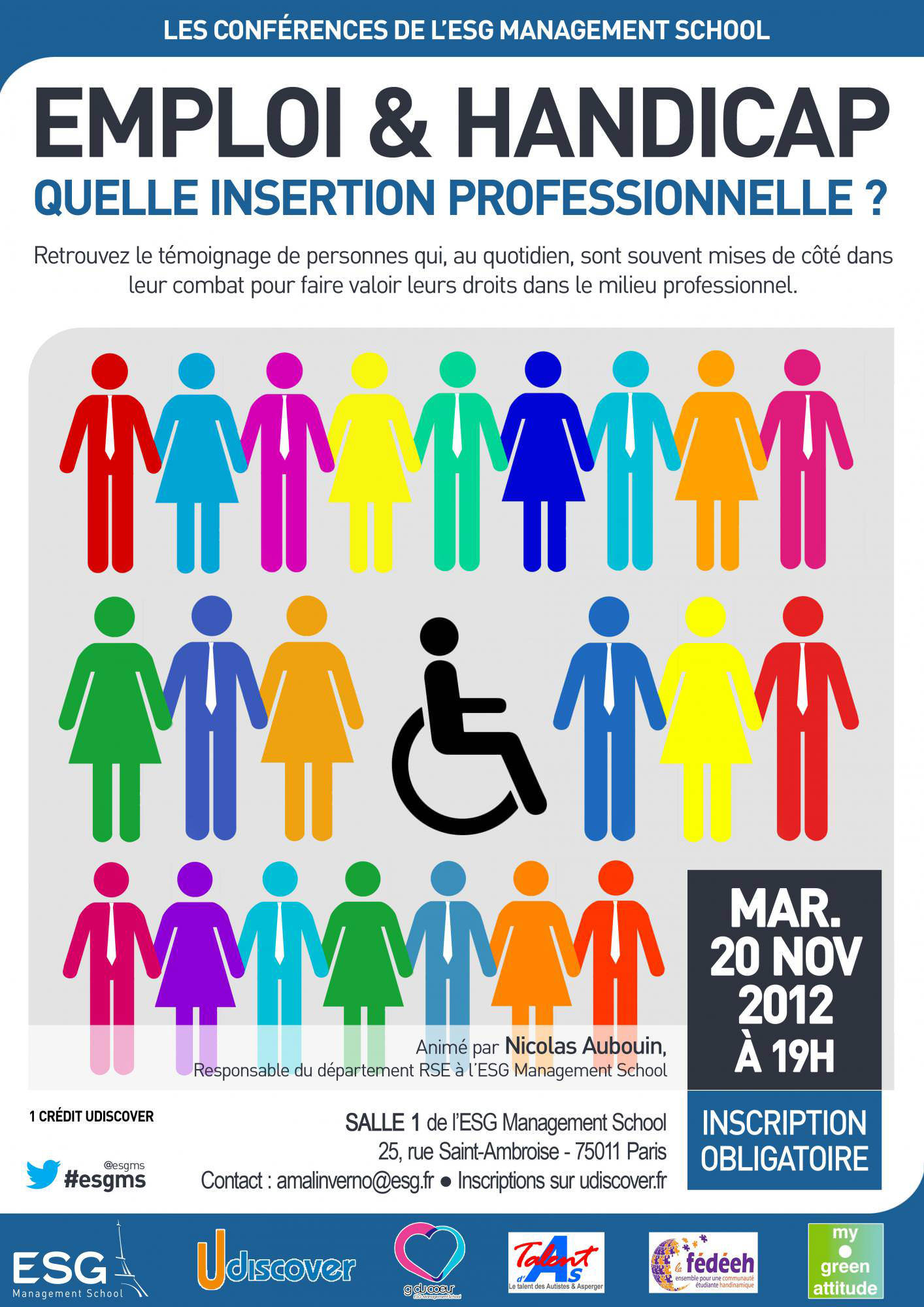 Emploi et handicap, quelle insertion professionnelle ' Conférence le 20 novembre
