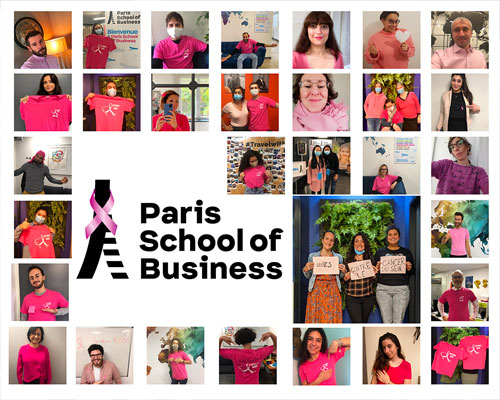 October Rose: Paris School of Business swing into action to fight breast cancer!