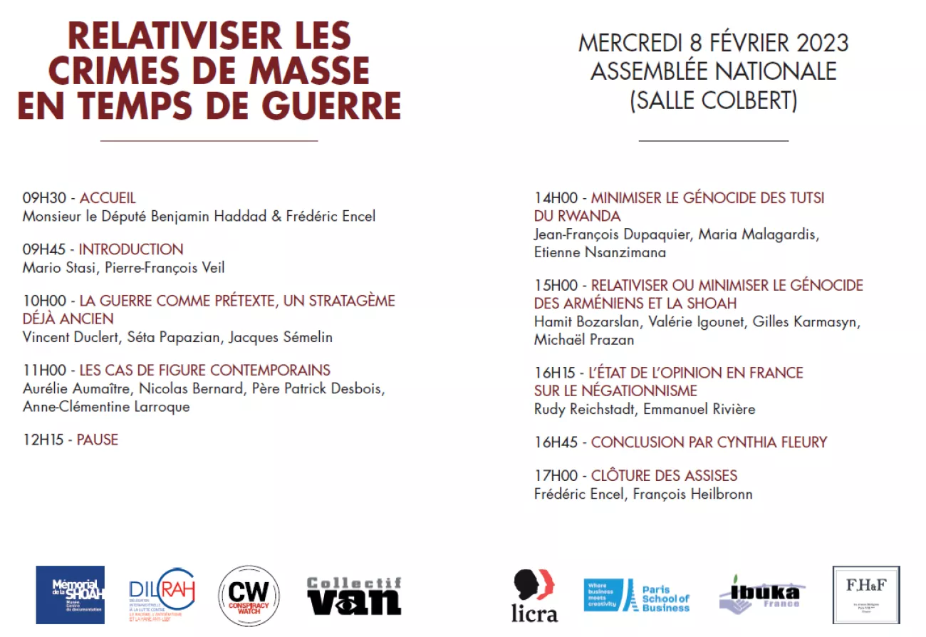 Programme 13e Assises Nationales contre le Négationnisme Programme 13e Assises Nationales contre le Négationnisme