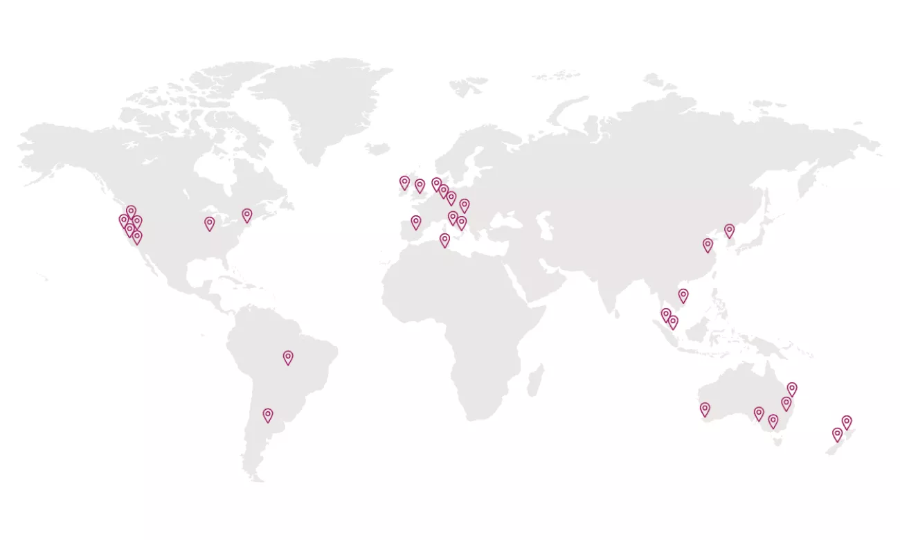 Carte des universités partenaires Carte des universités partenaires