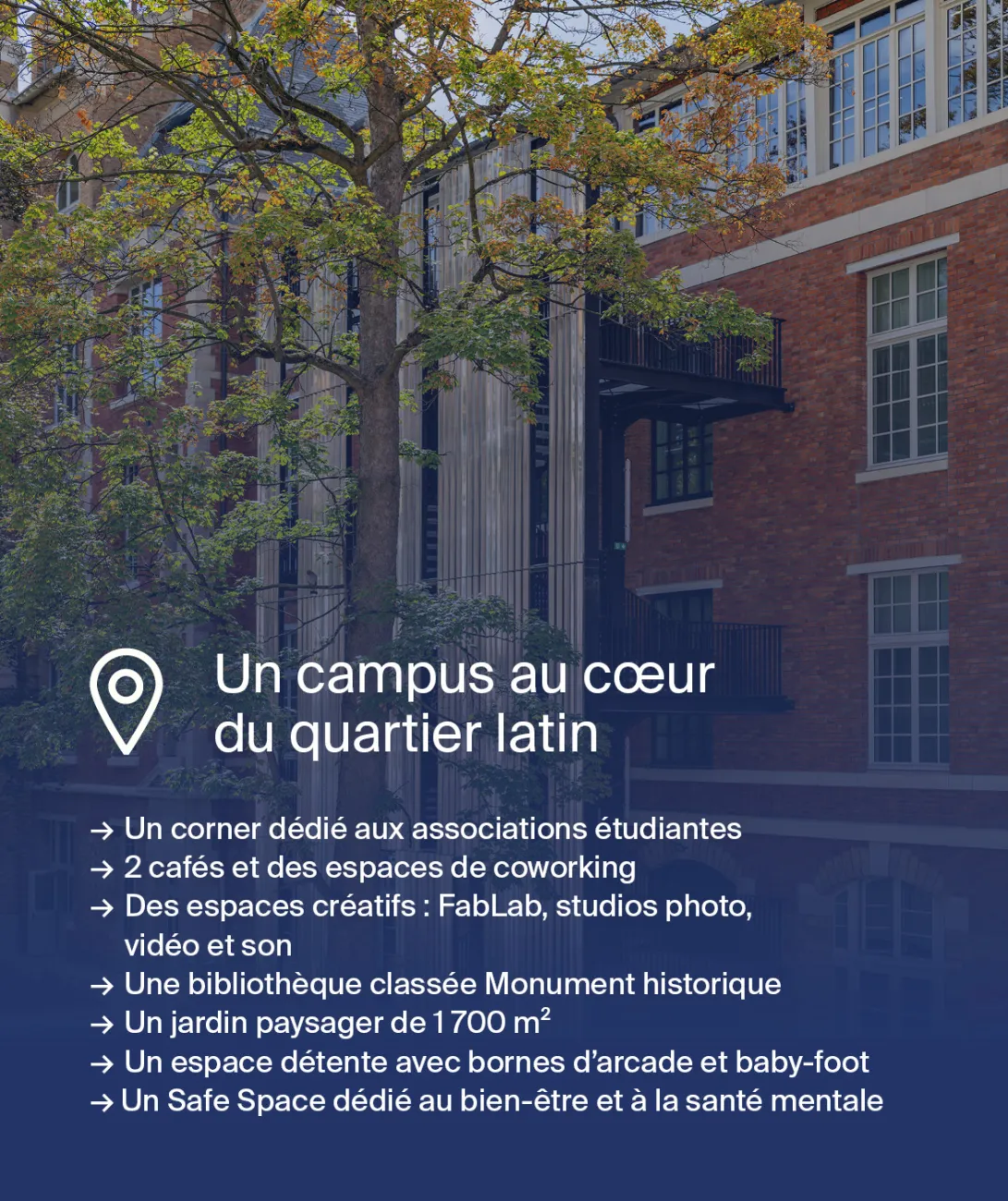Un campus au coeur du quartier latin