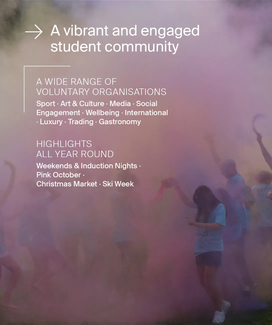 A vibrant and engaged student community