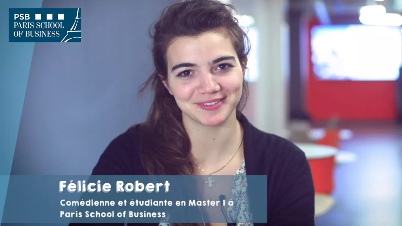 Preview image for the gge video "Passion School of Business : Félicie Robert - comédienne !".